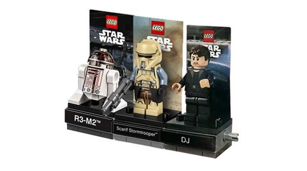 LEGO Star Wars 40268 R3-M2, 40176 Scarif Stromtrooper & 40298 DJ