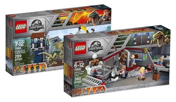 LEGO Jurassic World : 75931 Dilophosaurus Outpost Attack & 75932 Jurassic Park Velociraptor Chase