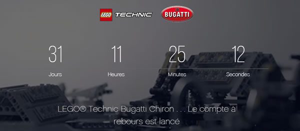 LEGO Technic 42083 Bugatti Chiron : Le compte à rebours est lancé