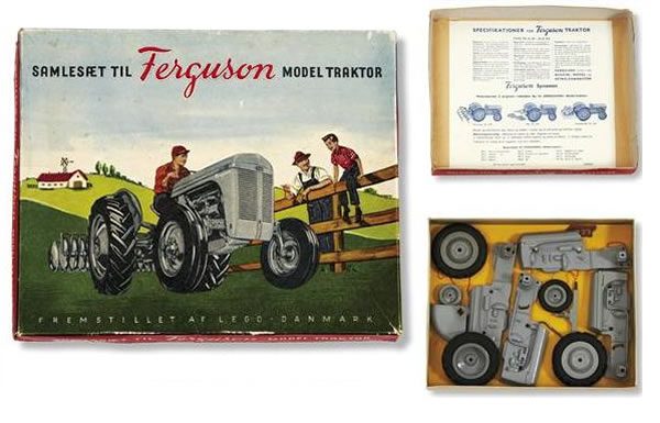 lego original ferguson tractor plastic toy 1952