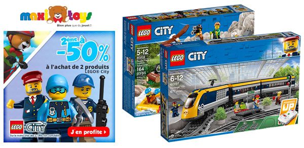 Chez Maxi Toys : -50% sur le deuxième set LEGO CITY ou Friends