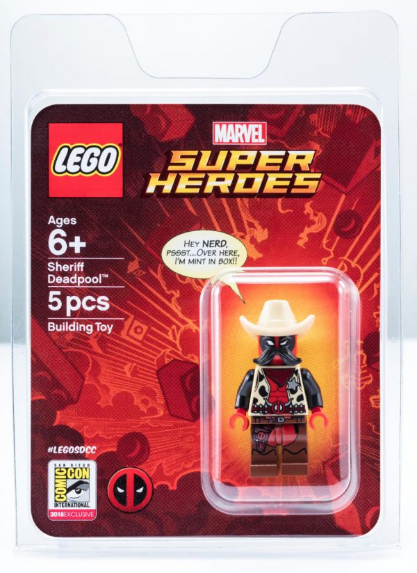 SDCC 2018 - LEGO Marvel Sheriff Deadpool Exclusive Minifigure