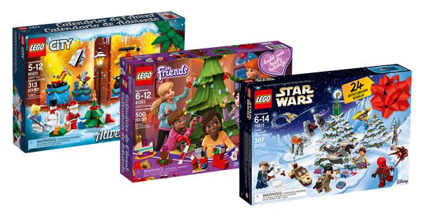 lego advent calendars 2018 city friends starwars