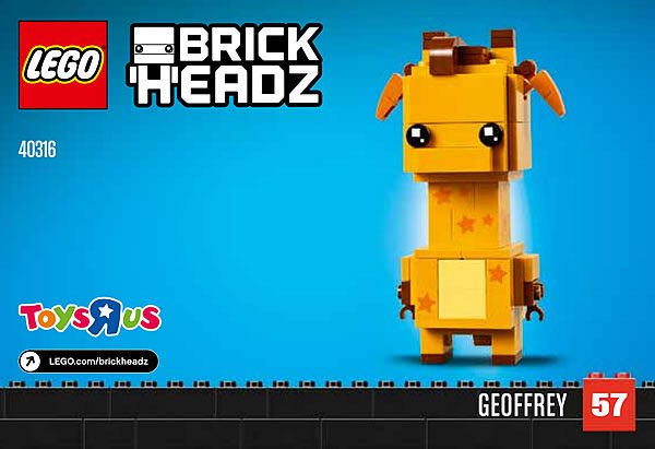 Nouveauté LEGO BrickHeadz (ou pas) : 40316 Geoffrey la girafe