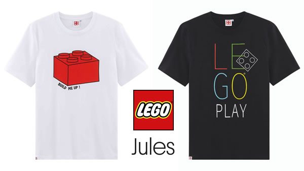 Après UNIQLO, l'enseigne Jules se met aux t-shirts LEGO