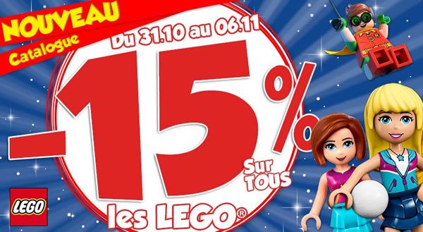 Chez Maxi Toys : -15% sur toute l'offre LEGO