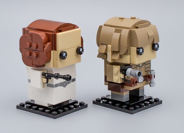 LEGO BrickHeadz 41627 Luke Skywalker & Yoda, 41628 Princess Leia et 41629 Boba Fett