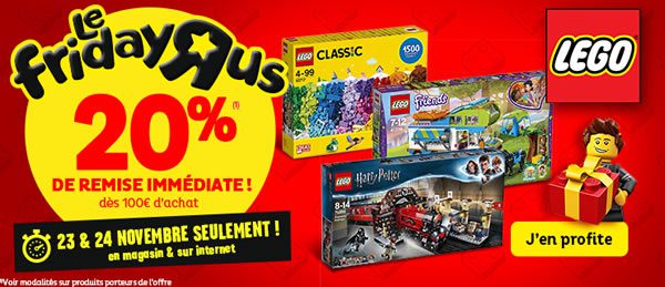 Chez Toys R Us : 20% de réduction immédiate dès 100 € d'achat