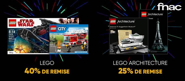 Sur Fnac.com : 40% de remise sur une sélection de sets LEGO