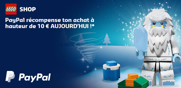 10€ de réduction chez LEGO si vous payez avec Paypal