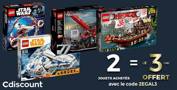 Chez Cdiscount : 2 jouets achetés, le 3ème offert