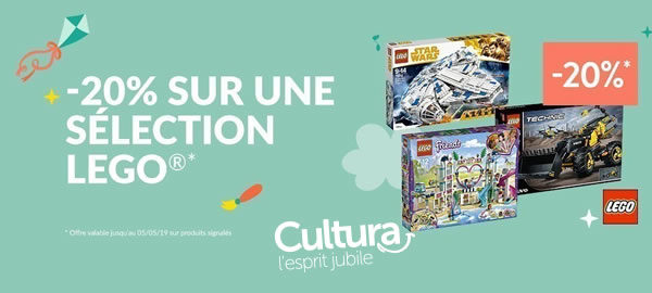 Chez Cultura : Produits LEGO offerts et réduction de 20% sur certaines références