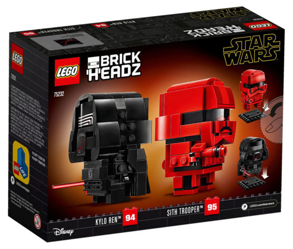 lego 75232 kylo ren sith trooper brickheadz box back