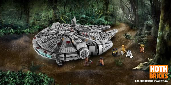 Calendrier de l'Avent #4 : Un set LEGO Star Wars 75257 Millennium Falcon à gagner !