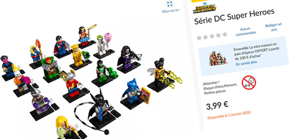  LEGO 71026 DC Comics Collectible Minifigures Series : pas d'augmentation du prix du sachet en France