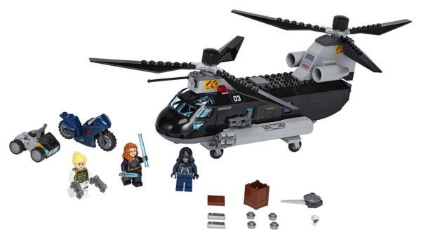 76162 Black Widow's Helicopter Chase