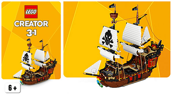 LEGO Creator 3 in 1 31109 Pirate Ship