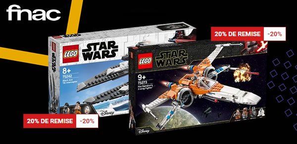 Sur Fnac.com : 20% de réduction immédiate sur une sélection de sets LEGO Star Wars