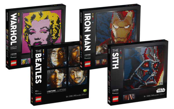 lego art new mosiac 2020 marilyn monroe beatles iron man sith vader kylo ren