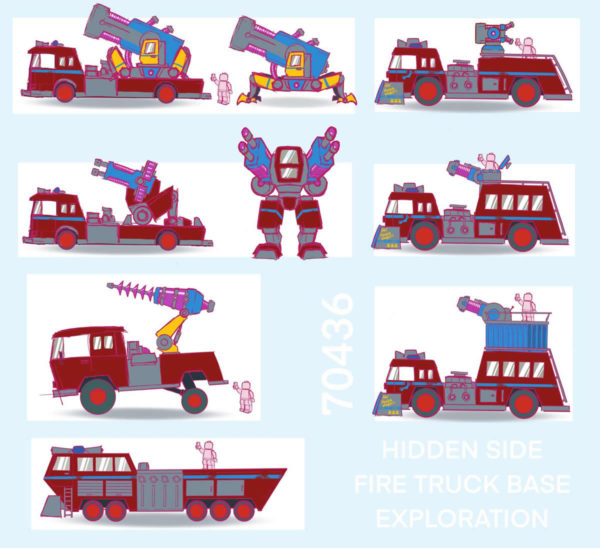 70436 lego hidden side phantom fire truck 3000 preliminary sketches