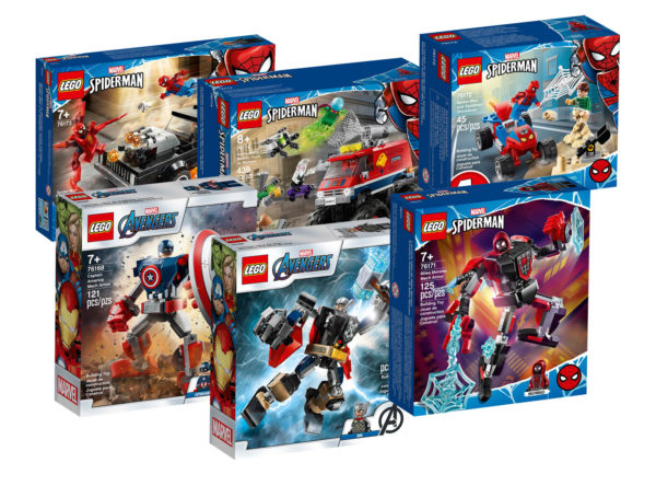 new lego marvel 2021 armors spiderman