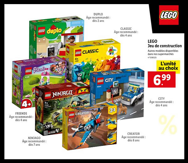 Dès le 7 janvier 2021 : quelques produits LEGO en promo chez LIDL