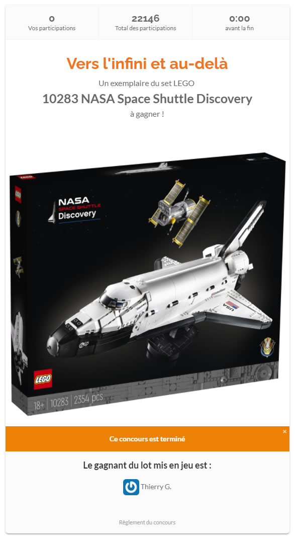 lego 10283 space shuttle discovery contest results hothbricks