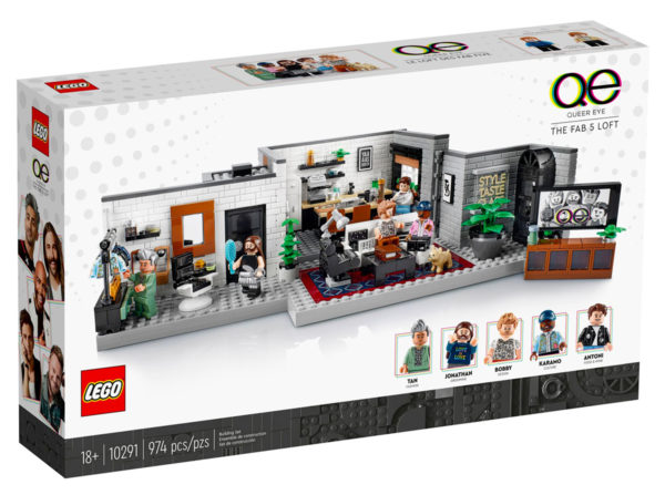 lego 10291 queer eye the fab 5 loft box front