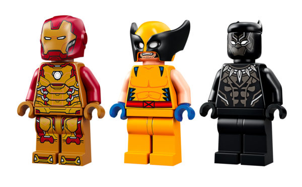 lego marvel 2022 iron man black panther wolverine minifigs