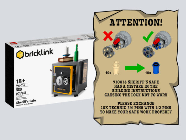 lego bricklink 910016 sheriff safe boulette