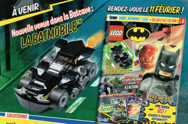 lego dc batman magazon fevrier 2022 batmobile