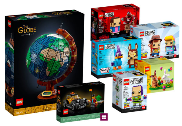 new lego fevrier 2022 21332 globe brickheadz 1