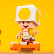 lego super mario yellow toad figure