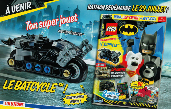 lego batman magazine juillet 2022 batcycle