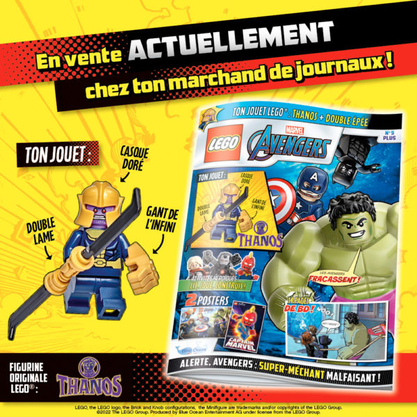 lego marvel avengers magazine septembre 2022 thanos minifigure