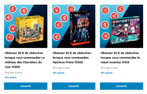 vip lego special rewards septembre 2022