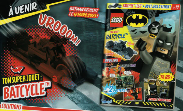 lego dc comics batman magazine mars 2023 batcycle 2