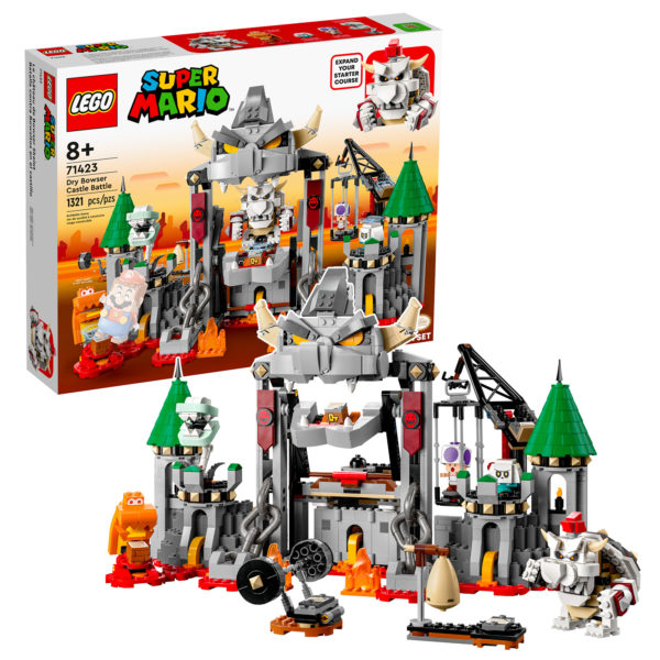 lego super mario 71423 dry bowser castle battle