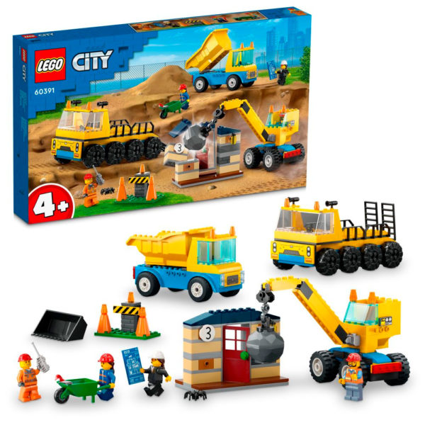 60391 lego city construction vehicles wrecking ball crane