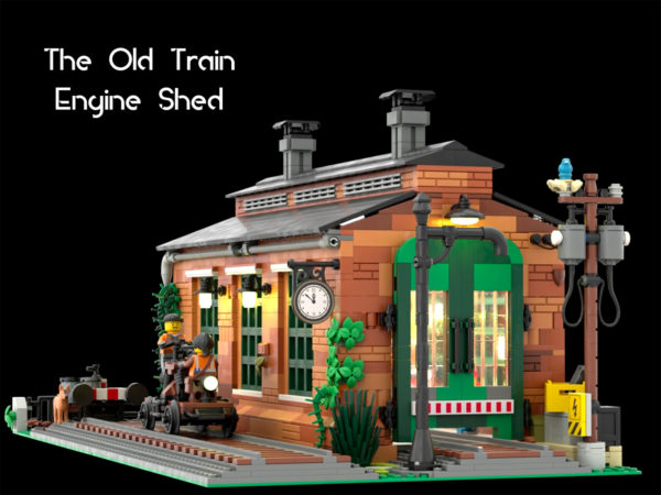 bricklink designer program series 1 old train engine shed