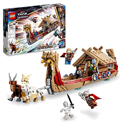 LEGO 76208 Marvel Le Drakkar de Thor, Jouet à Construire de Bateau avec Minifigurines Avengers et Stormbreaker, pour Enfants de 8 Ans et Plus