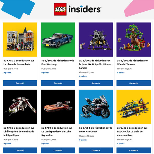 codes reductions lego insiders