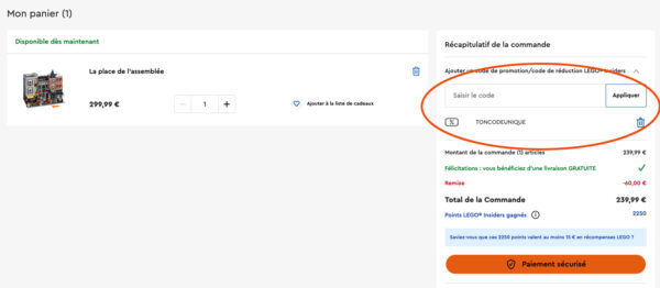 codes reductions lego insiders exemple