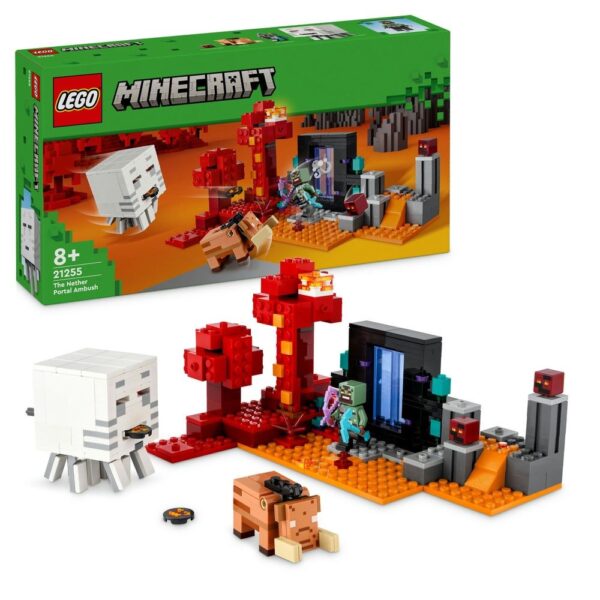 21255 lego minecraft nether portal ambush