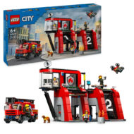 60414 lego city fire station with fire engine