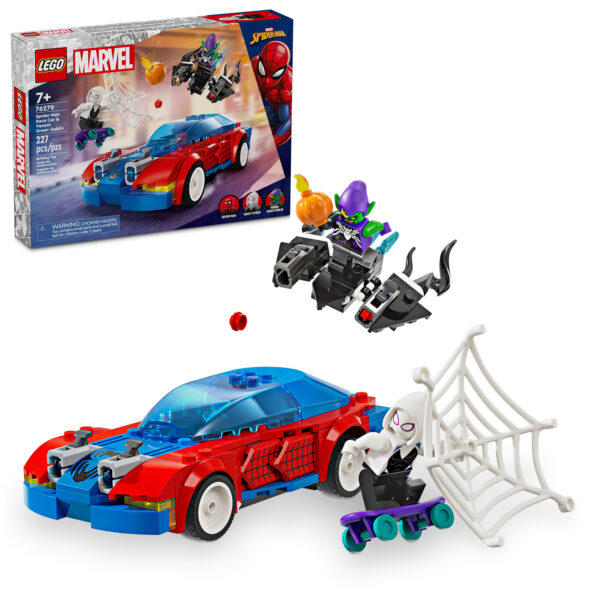 76279 lego marvel spiderman race car venom green goblin 1