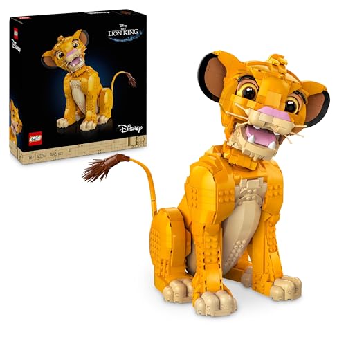 LEGO ǀ Disney Simba, Le Jeune Roi Lion, Set de Construction pour Adultes, Figurine d’Animal Collector, Activité Relaxante et Créative, Cadeau Nostalgique pour Les Fans du Dessin Animé 43247