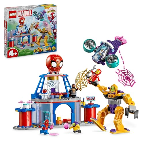 Lego Marvel Spidey Le QG des Lanceurs de Toile de l’Équipe Spidey, Jouet de Super-Héros, Véhicules de Combat pour Garçons et Filles dès 4 Ans Fans de Disney+ Spidey et Ses Amis Extraordinaires 10794