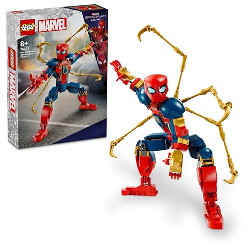 LEGO Marvel Figurine d'Iron Spider-Man à Construire Jeu de Rôle pour Garçons et Filles de 8 Ans et Plus, Idée Cadeau pour Enfant Fan de Spiderman et Avengers 76298