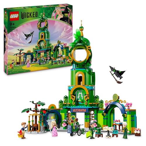 LEGO Wicked Bienvenue à Emerald City - Jouet Collector avec Une Tour, Glinda et Elphaba - Idée Cadeau Anniversaire pour Les Fans de la Comédie Musicale dès 9 Ans - Maisons de Poupée 75684